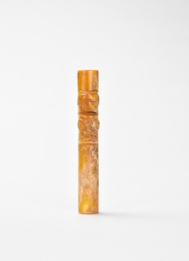 A Jade Two-Tier Cong-Form Ornament, Liangzhu Culture
