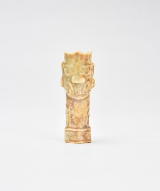 A Jade Anthropomorphic Head Ornament, Shijiahe Culture
