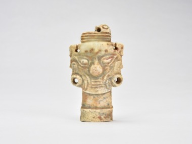 A Jade Mask-Form Ornament, Shijiahe Culture