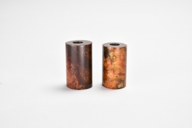 Pair of Jade Cong-Form Beads Liangzhu Culture, Neolithic Period, c. 3300&ndash;2300 BC