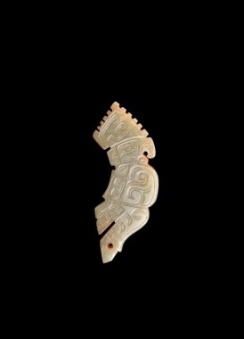 Archaic Jade Pendant in the Form of a Phoenix with Tall Crest Western Zhou Dynasty, c. 1046&ndash;771 BC