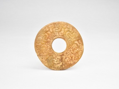 Han Jade Dragon-Pattern Bi Disc