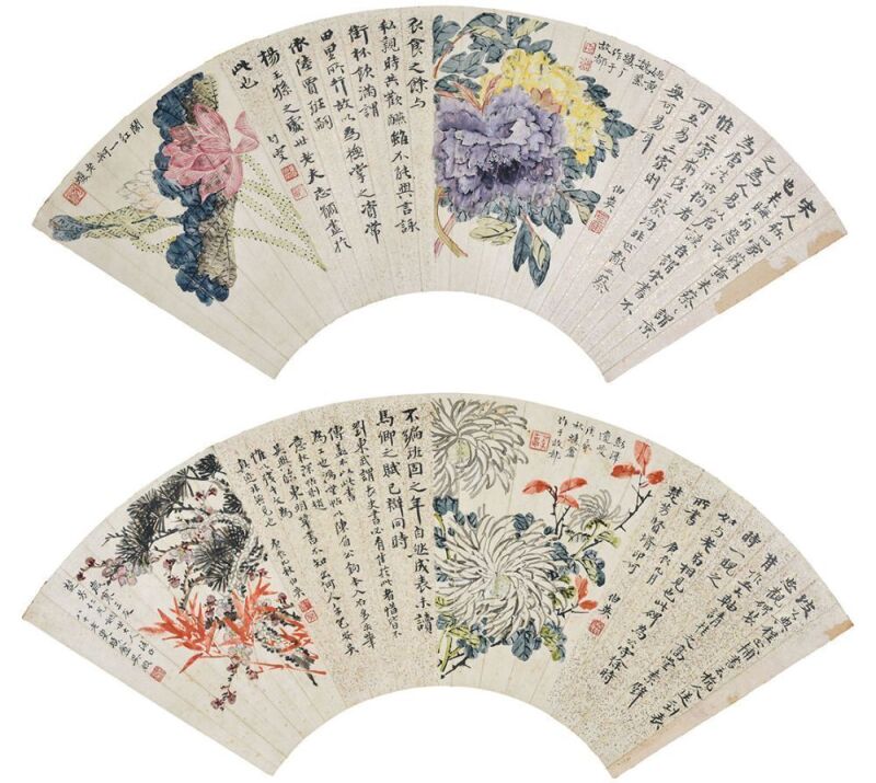 Zhang Boying (1871-1949), Wu Yao (1863-1944) Two Painting