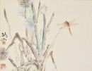 Gao Jianfu (1879-1951) Dragonfly And Orchid Ink And Color On Paper
