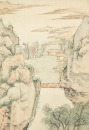 Attributed To: Qiu Ying (1505-1552) Two Landscape Paintings Ink And Color On Silk - 7