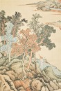 Attributed To: Qiu Ying (1505-1552) Two Landscape Paintings Ink And Color On Silk - 13