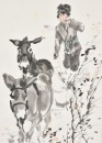 Huang Zhou (1925-1997) Ink And Color On Paper - 6