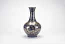 A Gilt-Decorated Powder-Blue Bottle Vase - 4