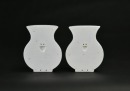 A Pair of Famille Rose Floral and Bird Wall Vases. Republic Period (1920&ndash;1940) - 4