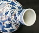 A Blue and Iron-Red &lsquo;Mythical Beast&rsquo; Decorated Long-Neck Vase - 5