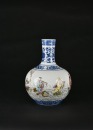 A Blue and White and Famille-Rose &ldquo;Eight Immortals&rdquo; Bottle Vase Apocryphal Qianlong Mark - 6