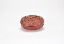 A Carved Cinnabar Lacquer Circular Covered Box with a Gathering of Scholars. Qing Dynasty - 4