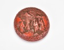 A Carved Cinnabar Lacquer Circular Covered Box with a Gathering of Scholars. Qing Dynasty - 9