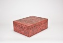 A Carved Cinnabar Lacquer Rectangular Box with Landscape and Phoenix Decoration. Late Qing &ndash; Early Republic Period - 3