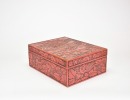 A Carved Cinnabar Lacquer Rectangular Box with Landscape and Phoenix Decoration. Late Qing &ndash; Early Republic Period - 4