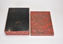 A Carved Cinnabar Lacquer Rectangular Box with Landscape and Phoenix Decoration. Late Qing &ndash; Early Republic Period - 7