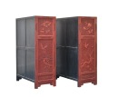 A Pair of Finely Carved Red-Lacquer Cabinets with Figural and Auspicious Motifs. Late Qing Dynasty - 6