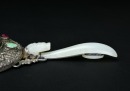A Silver-Mounted White Jade Hand Mirror - 4