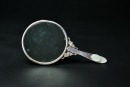A Silver-Mounted White Jade Hand Mirror - 9