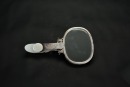 A Silver-Mounted White Jade Hand Mirror - 2