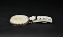 A Silver-Mounted White Jade Hand Mirror - 4