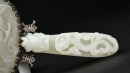 A Silver-Mounted White Jade Hand Mirror - 6