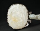 A Silver-Mounted White Jade Hand Mirror - 7