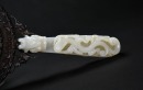 A Silver-Mounted White Jade Hand Mirror with Figural Landscape - 5