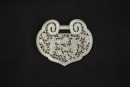 A White Jade Openwork Plaque Depicting the Hehe Erxian and the Hidden Eight Immortals&rsquo; Attributes