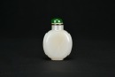 A White Jade Snuff Bottle. Qing Dynasty