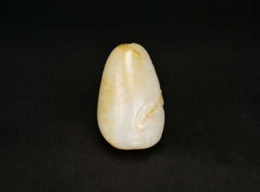 A White Jade Pebble-Form Snuff Bottle. 18th Century