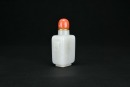 A White Jade &lsquo;Lion Mask&rsquo; Snuff Bottle. Qing Dynasty - 5