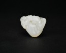 A White Jade &lsquo;Five Bats and Longevity Peach&rsquo; Carving. Qing Qianlong Period. - 2