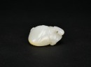 A White Jade &lsquo;Five Bats and Longevity Peach&rsquo; Carving. Qing Qianlong Period. - 4