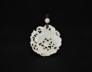 A White Jade Openwork &lsquo;Butterflies and Flowers&rsquo; Pendant Necklace - 2