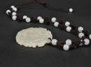 A White Jade Openwork &lsquo;Butterflies and Flowers&rsquo; Pendant Necklace - 8