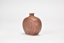 A Yixing Zisha Slip-Decorated Landscape And Prunus Snuff Bottle,Qianlong Mark - 4