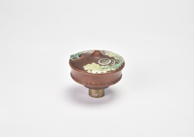 A Yixing Zisha Enameled &lsquo;Pine
