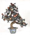 A Pair of Gemstone Peach Trees in Cloisonn&eacute; Planters. Late Qing Dynasty&ndash;Republic Period - 2