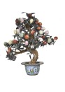 A Pair of Gemstone Peach Trees in Cloisonn&eacute; Planters. Late Qing Dynasty&ndash;Republic Period - 3