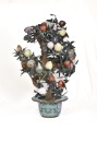 A Pair of Gemstone Peach Trees in Cloisonn&eacute; Planters. Late Qing Dynasty&ndash;Republic Period - 4