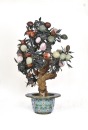 A Pair of Gemstone Peach Trees in Cloisonn&eacute; Planters. Late Qing Dynasty&ndash;Republic Period - 6