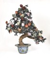 A Pair of Gemstone Peach Trees in Cloisonn&eacute; Planters. Late Qing Dynasty&ndash;Republic Period - 7