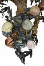A Pair of Gemstone Peach Trees in Cloisonn&eacute; Planters. Late Qing Dynasty&ndash;Republic Period - 8