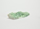 A Carved Jadeite &lsquo;Melons,Cicada and Snail&rsquo; Figure with Wood Stand. - 8
