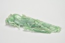 A Carved Jadeite &lsquo;Melons,Cicada and Snail&rsquo; Figure with Wood Stand. - 10