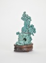 A Carved Turquoise Figure of a Flower Basket and Vase. 20th Century - 2