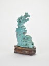 A Carved Turquoise Figure of a Flower Basket and Vase. 20th Century - 4