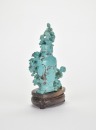 A Carved Turquoise Figure of a Flower Basket and Vase. 20th Century - 6