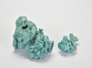 A Carved Turquoise Figure of a Flower Basket and Vase. 20th Century - 10